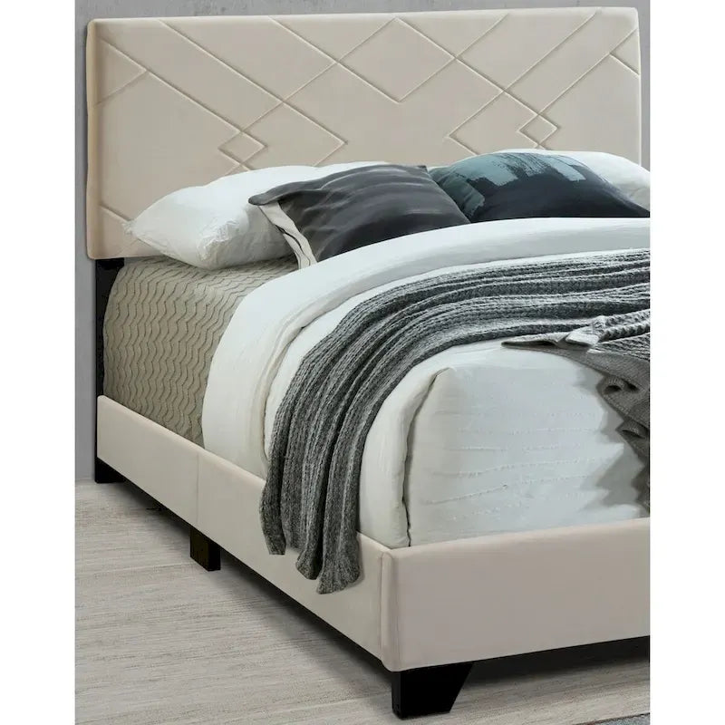 All-in-One Upholstered Champagne Bed