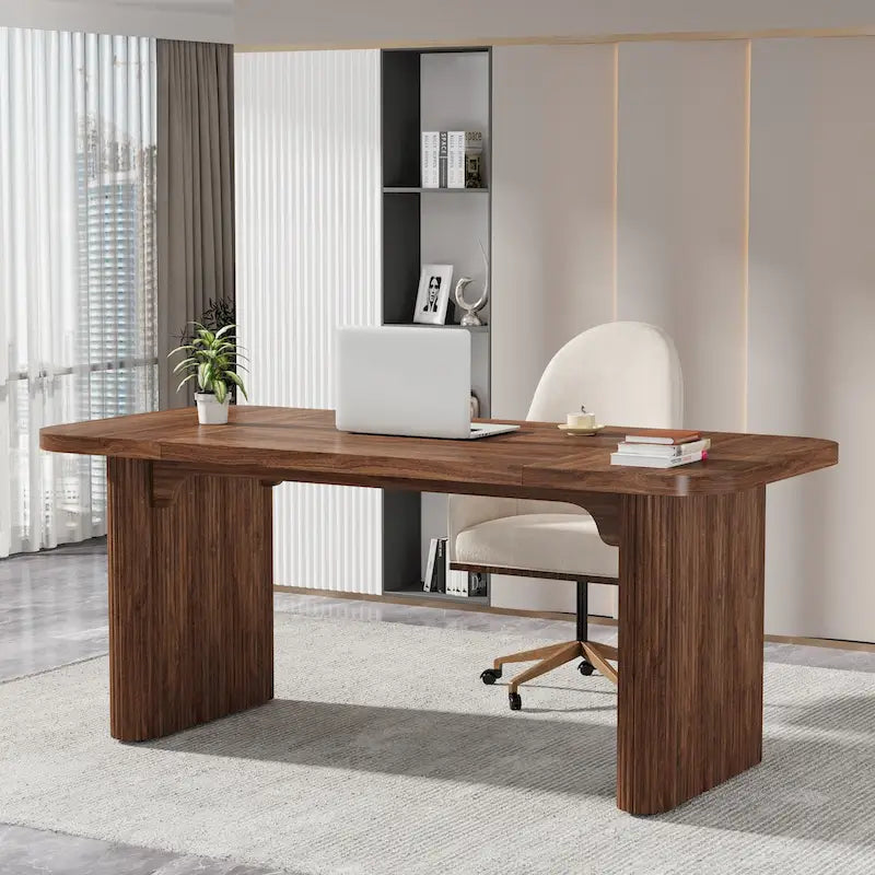 63 Computer Desk for Home Office, Simple Rectangular Writing Table for Study Room Bedroom
