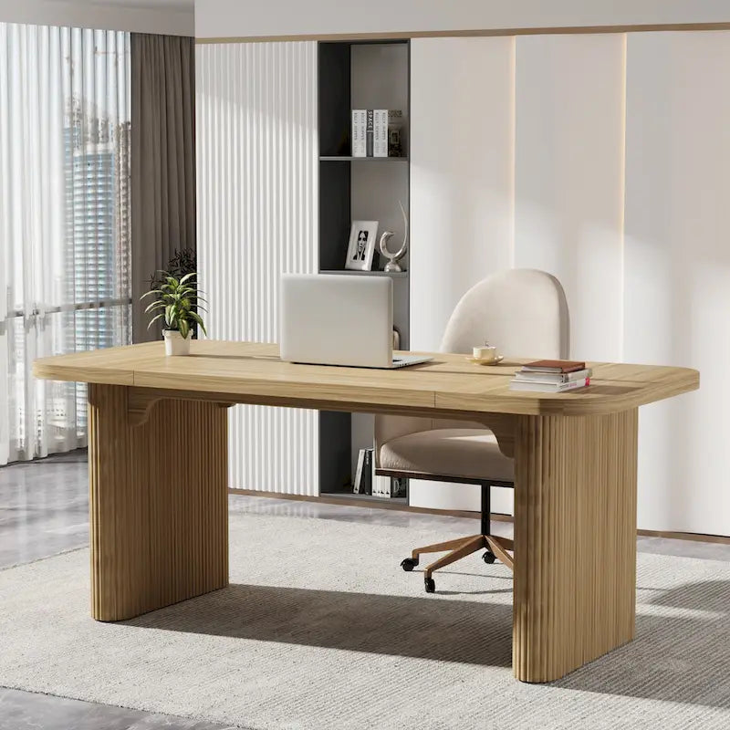 63 Computer Desk for Home Office, Simple Rectangular Writing Table for Study Room Bedroom