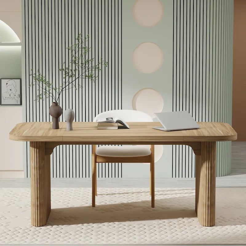 63 Computer Desk for Home Office, Simple Rectangular Writing Table for Study Room Bedroom