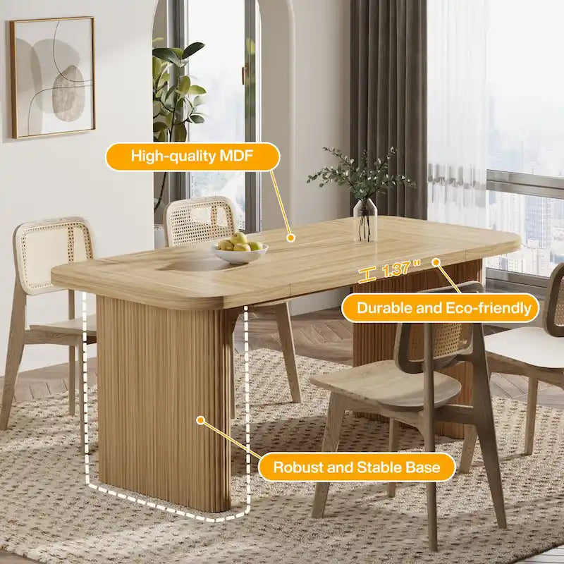 63 Computer Desk for Home Office, Simple Rectangular Writing Table for Study Room Bedroom