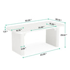 63 Computer Desk for Home Office, Simple Rectangular Writing Table for Study Room Bedroom