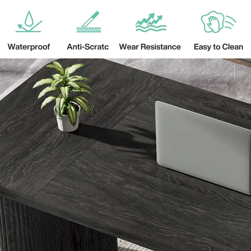 63 Computer Desk for Home Office, Simple Rectangular Writing Table for Study Room Bedroom