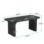 63 Computer Desk for Home Office, Simple Rectangular Writing Table for Study Room Bedroom