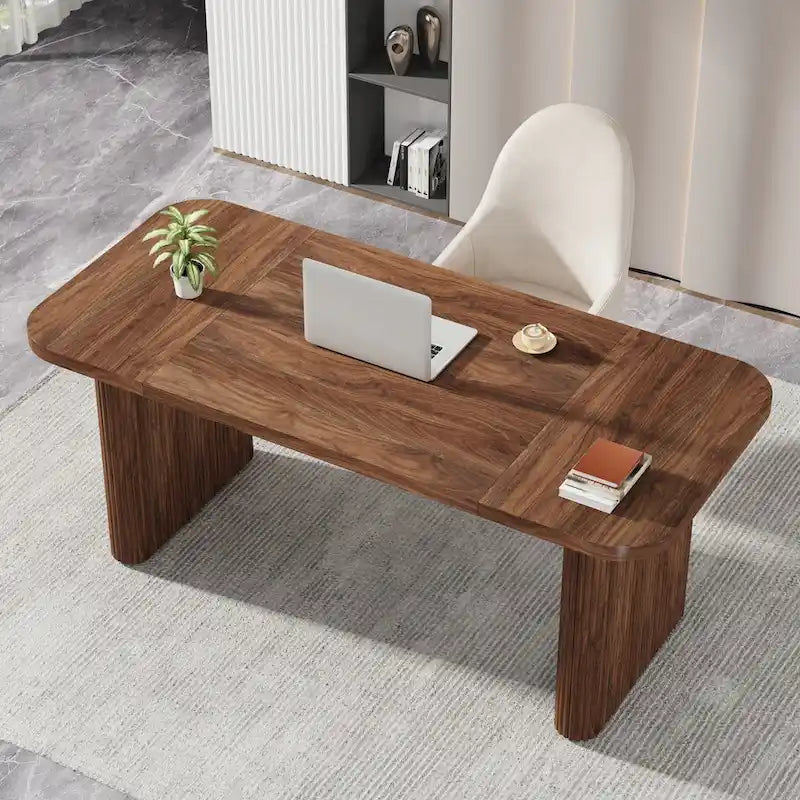 63 Computer Desk for Home Office, Simple Rectangular Writing Table for Study Room Bedroom