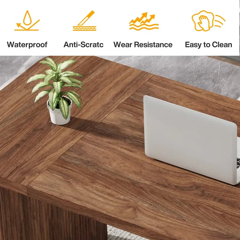 63 Computer Desk for Home Office, Simple Rectangular Writing Table for Study Room Bedroom