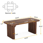 63 Computer Desk for Home Office, Simple Rectangular Writing Table for Study Room Bedroom