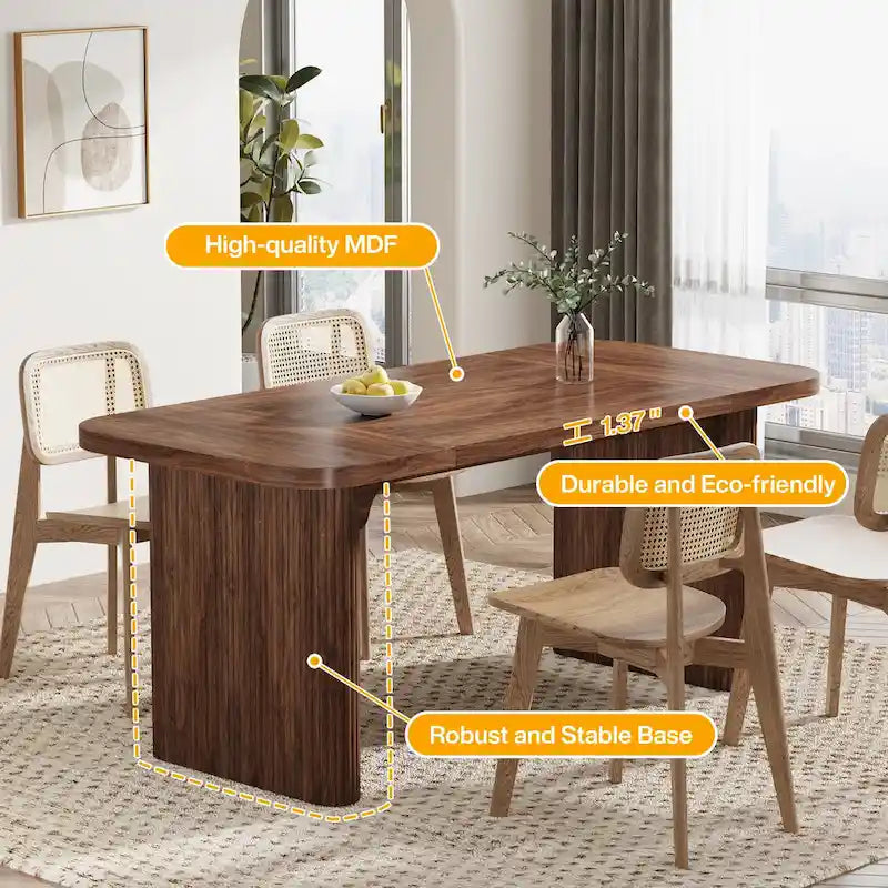 63 Computer Desk for Home Office, Simple Rectangular Writing Table for Study Room Bedroom