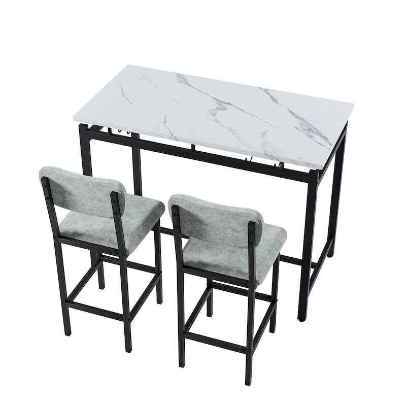 3 Piece Dining Bar Set with 2 Chairs