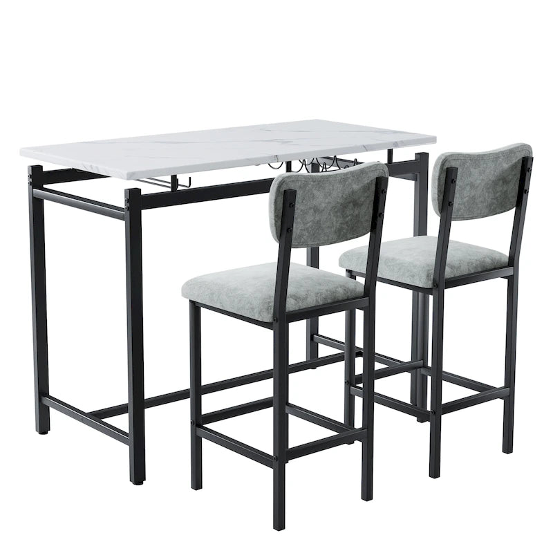 3 Piece Dining Bar Set with 2 Chairs