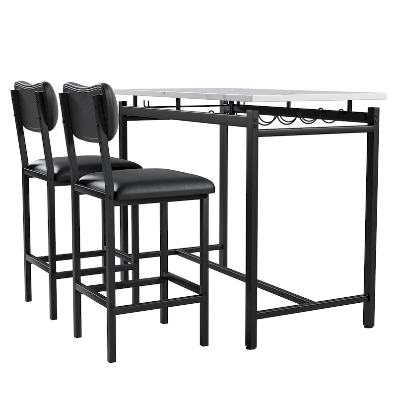 3 Piece Dining Bar Set with 2 Chairs