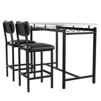 3 Piece Dining Bar Set with 2 Chairs