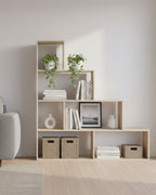 Brown Oak Wood Bookcase