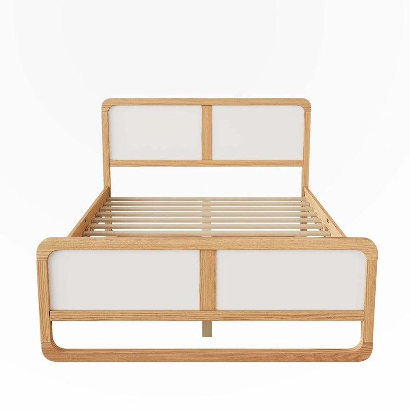 Modern Style Full Size Solid Wood Platform Bed for Kids