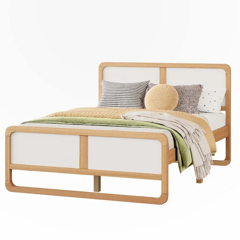 Modern Style Full Size Solid Wood Platform Bed for Kids