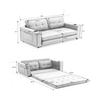 Foldable Tufted Loveseat with Pull Out Convertible Sleeper Couch Bed