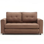Foldable Tufted Loveseat with Pull Out Convertible Sleeper Couch Bed