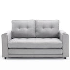 Foldable Tufted Loveseat with Pull Out Convertible Sleeper Couch Bed