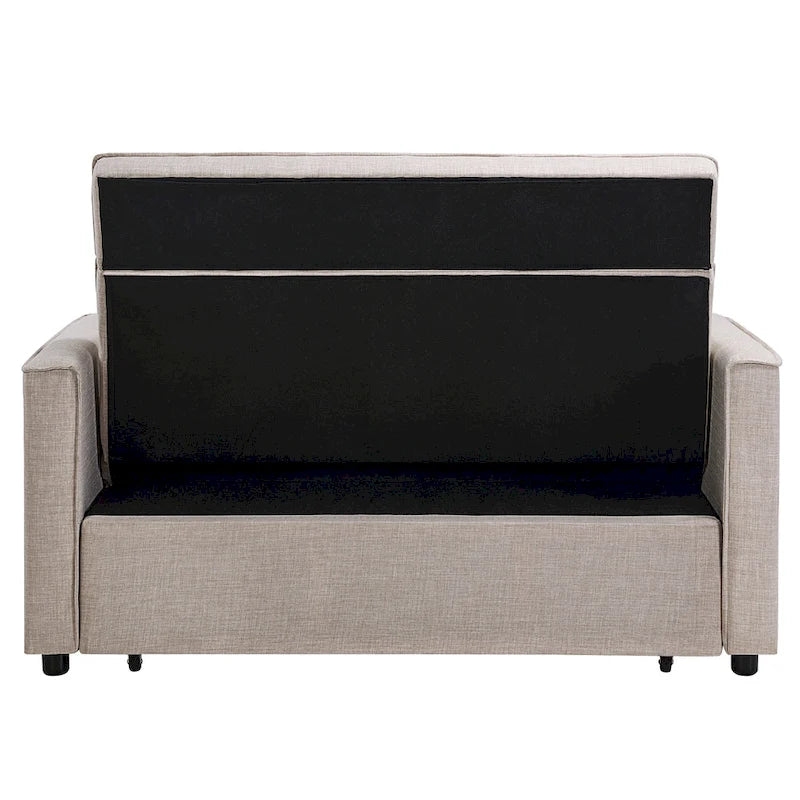 Modern 76.5 Length Pull Out Tufted Convertible Loveseat Upholstery Reclining Sleeper Sofa Bed