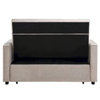 Modern 76.5 Length Pull Out Tufted Convertible Loveseat Upholstery Reclining Sleeper Sofa Bed