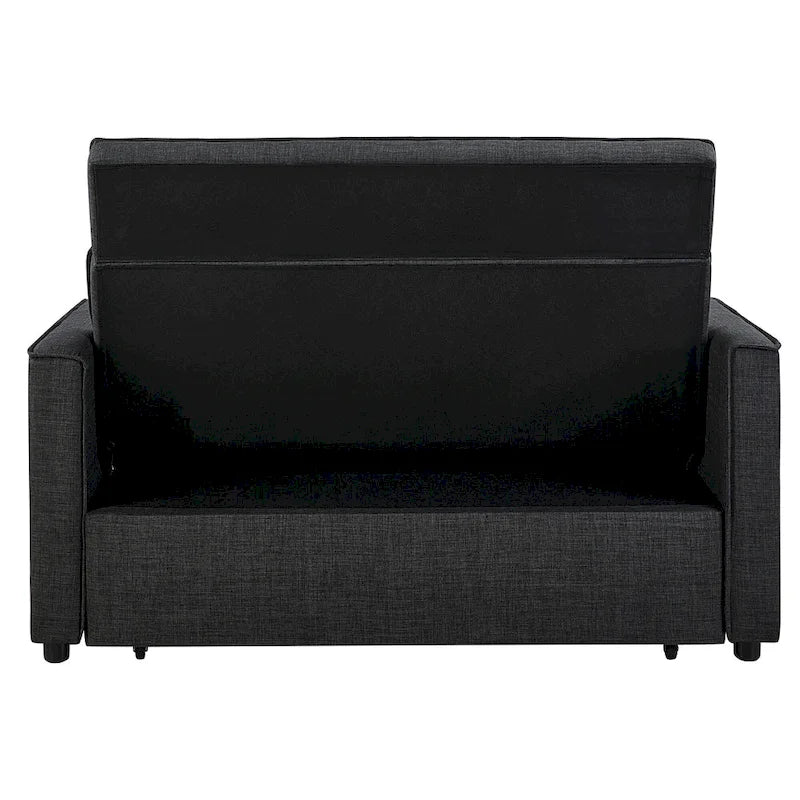 Modern 76.5 Length Pull Out Tufted Convertible Loveseat Upholstery Reclining Sleeper Sofa Bed