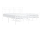 White Metal Bed Frame, 160 x 200 cm