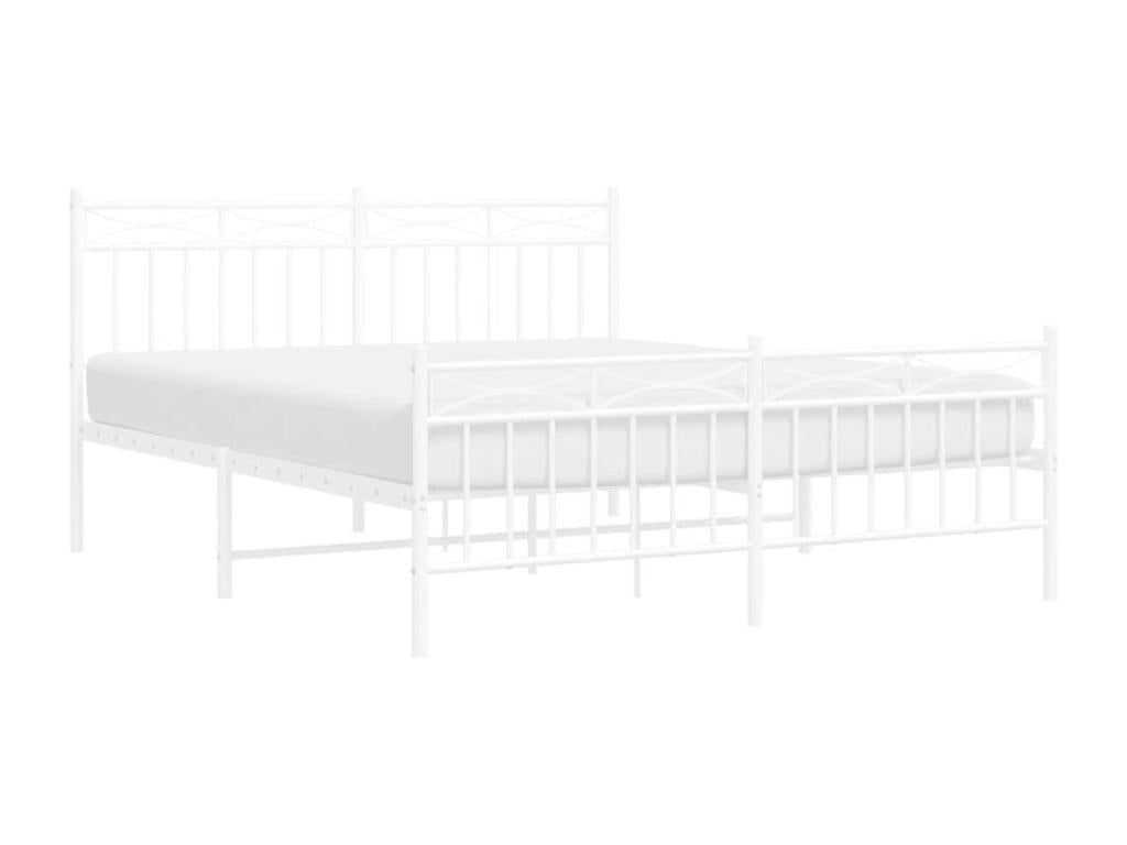 White Metal Bed Frame, 160 x 200 cm