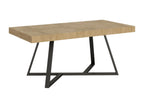 Brown Oak Wood Table, 90 x 180 cm
