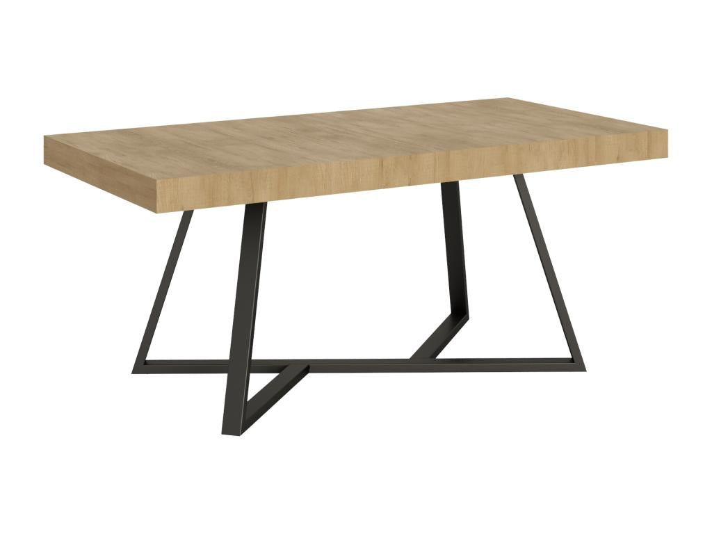 Brown Oak Wood Table, 90 x 180 cm