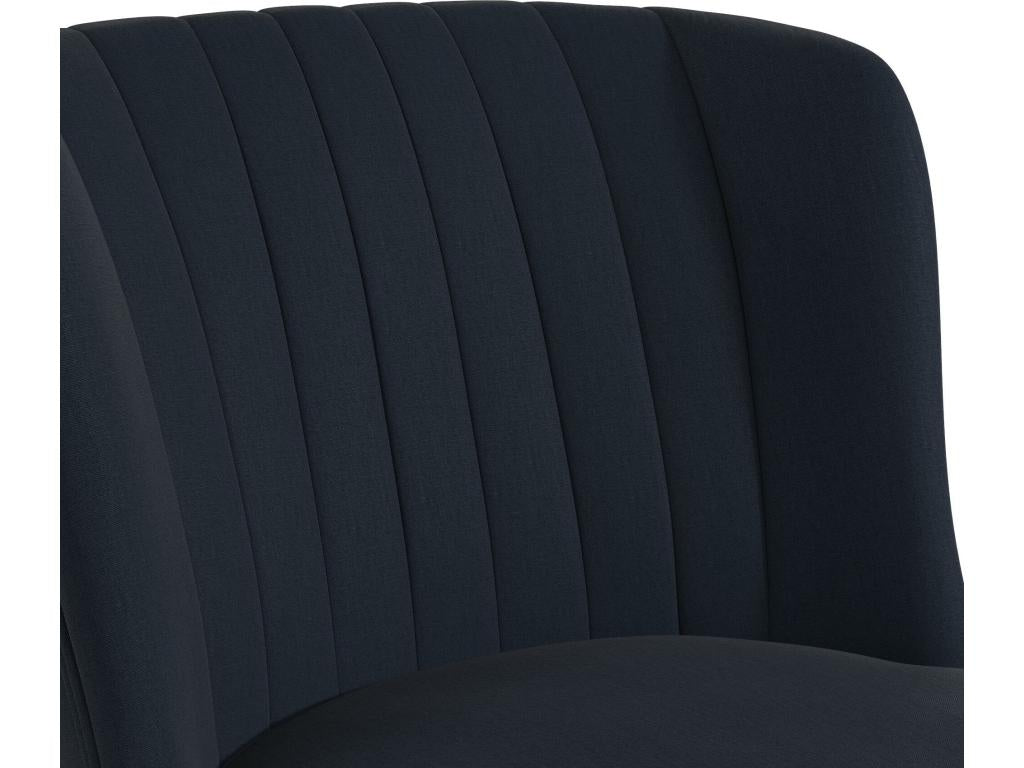 Blue Fabric Accent Chair