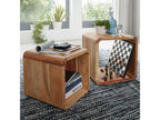 Brown Solid Wood Side Table