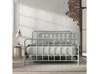 Green Metal Bed, 160 x 200 cm