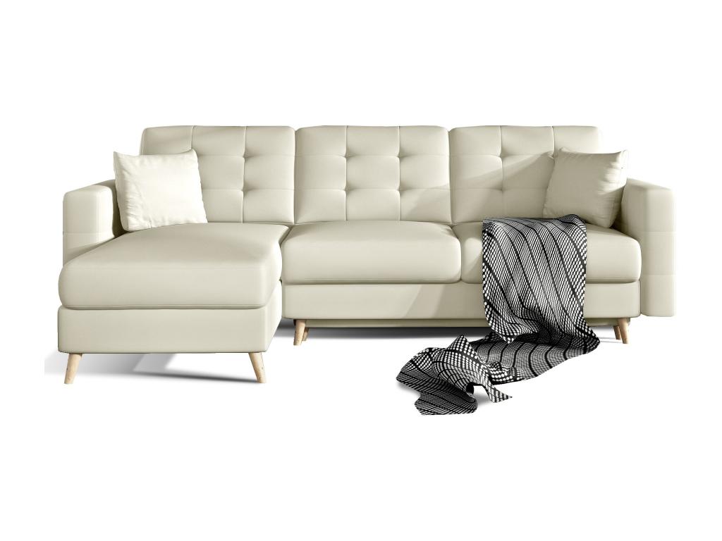 Beige Leather Sofa Bed