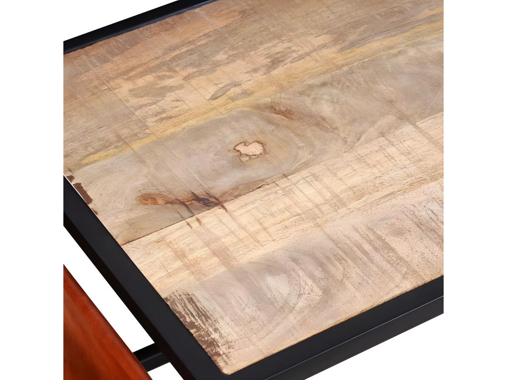 Leather Coffee Table, 110 x 50 x 45 cm