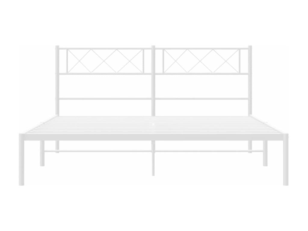 White Metal Bed Frame, 135 x 190 cm