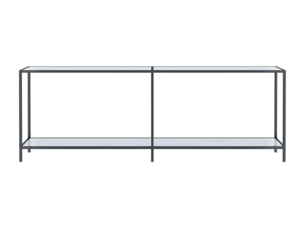 White Glass Table, 220 x 35 x 75.5 cm