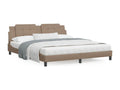 Brown Faux Leather Bed Frame, 180 x 200 cm