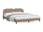 Brown Faux Leather Bed Frame, 180 x 200 cm