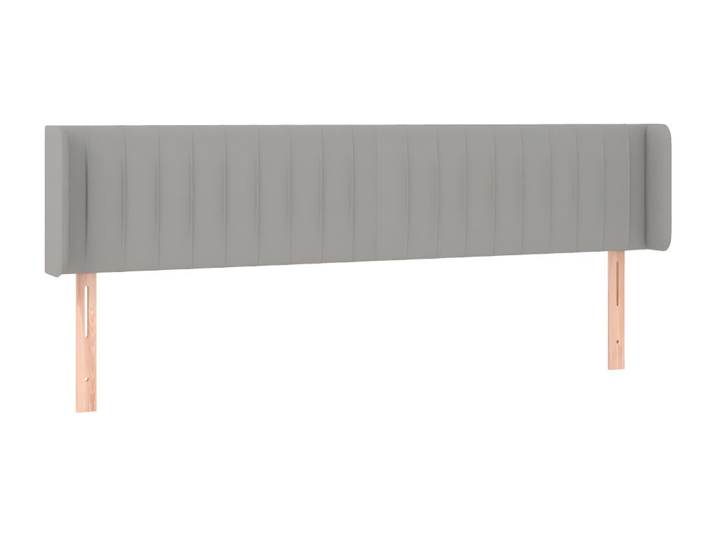 Gray Fabric Bed, 203 x 16 x 78 cm