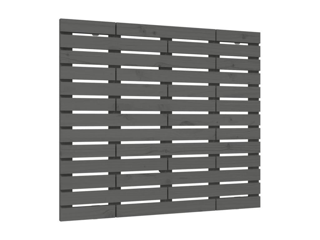 Gray Solid Wood Bed, 96 x 3 x 91.5 cm