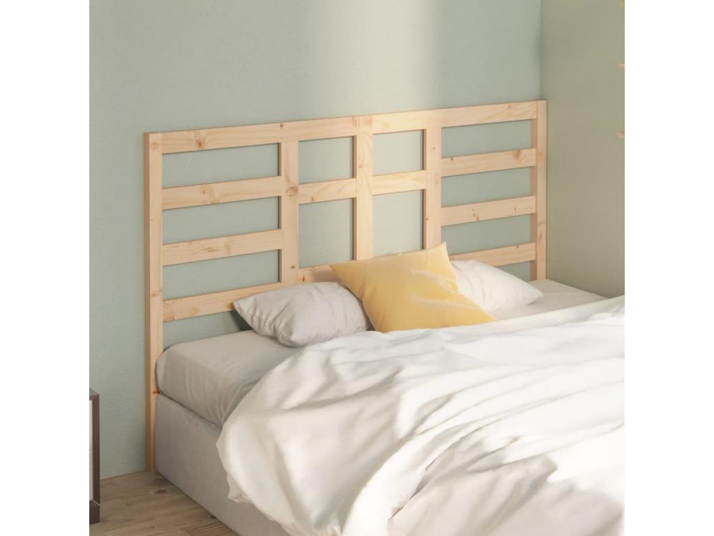 Brown Solid Wood Bed, 156 x 4 x 104 cm