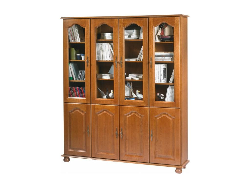 Brown Oak Wood Bookcase - dlz1766576392797