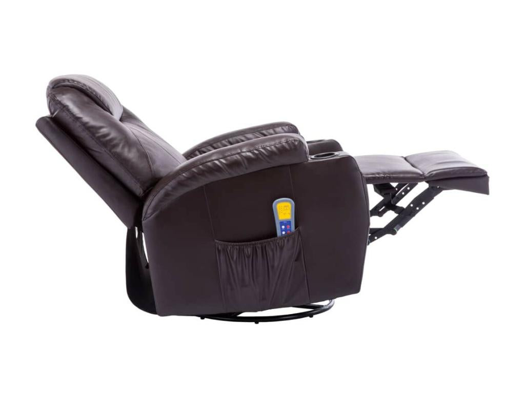 Brown Leather Accent Chair